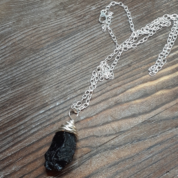 Black tourmaline sterling silver - Picture 3 of 3